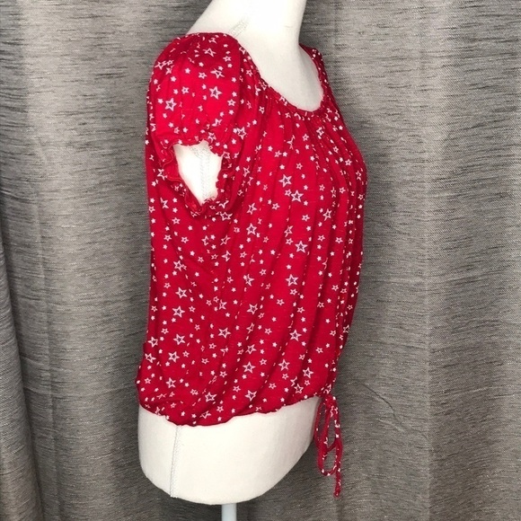 AGENDA LARGE RED AND WHITE STAR BLOUSE - Picture 2 of 6